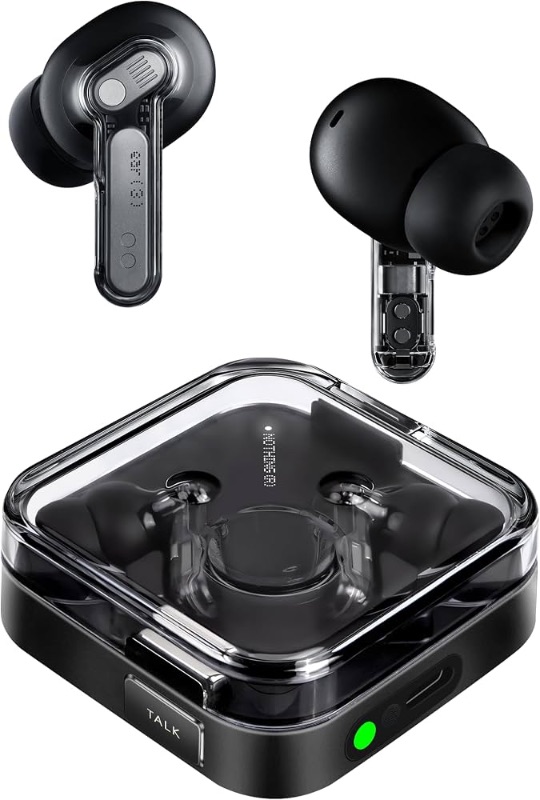 Photo 1 of Nothing Ear (3) Wireless Earbuds Super Mic 45dB Hybrid Active Noise Cancelling Bluetooth Headphones Hi-Res 6 Mics, 12mm Dynamic Bass Boost, Dual Connect ANC Sport Ear Buds for iPhone Android, Black