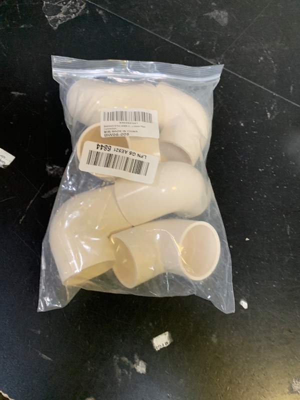 View 2 of Bwintech 6 Pcs 40MM (1-1/4") 90 Degree Elbow Slip Connector PVC-U Fitting Elbow Coupling Connector Garden Water Pipe Connection