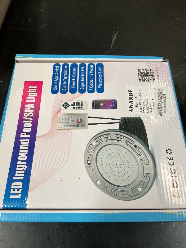 Photo 1 of Pool Lights for Inground Pool, 20W 6 Inch LED Inground Pool Light with Controller, Remote and APP Control for Wet Niche, Color Changing Underwater Swimming Pool Lights with 50 Foot Cord