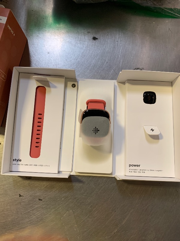 Photo 1 of Fitbit Versa 4 Fitness Smartwatch with Daily Readiness - 3-Month Google Health Premium Membership Included - GPS, 24/7 Heart Rate, 40+ Exercise Modes, Sleep Tracking - Pink Sand/Copper Rose