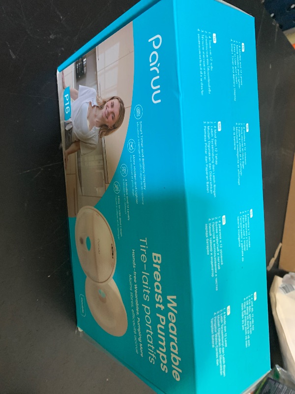 View 2 of Paruu Hands Free Breast Pump P16, Wearable Breast Pump Electirc Portable with 4 Modes & 12 Levels, Max 309mmHg Strong Suction 19/21/24mm Flange Inserts Wearable Breastfeeding Pump, 2 Pack?Nude