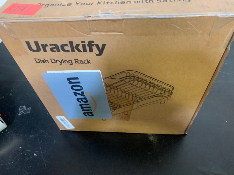 Photo 1 of Urackify Dish Drying Rack for Kitchen Counter, Expandable Stainless Steel Dish Racks with Adjustable Water Spout, Space Saving Dish Drainer with Cutlery Holder,16.14"-23.62" L x 12.99" x 8.78",Black