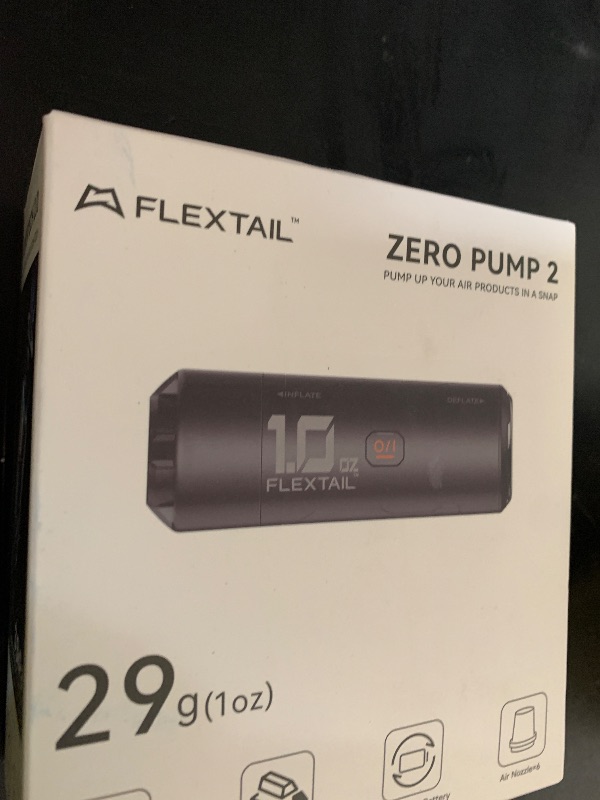 Photo 1 of FLEXTAILGEAR Zero Pump 2 Air Pump for Inflatables, Rechargeable Air Pump Portable Air Mattress Pump, 1 oz Ultra-Mini Electric Air Pump for Pool Floats Air Bed Air Mattress