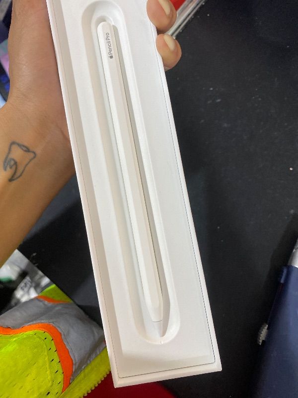 Photo 1 of Apple Pencil Pro: Latest Model - Device Compatibility Check Required - Pixel-Perfect Precision, Tilt and Pressure Sensitivity, Perfect for Note-Taking, Drawing, and Art. Charges and Pairs Magnetically