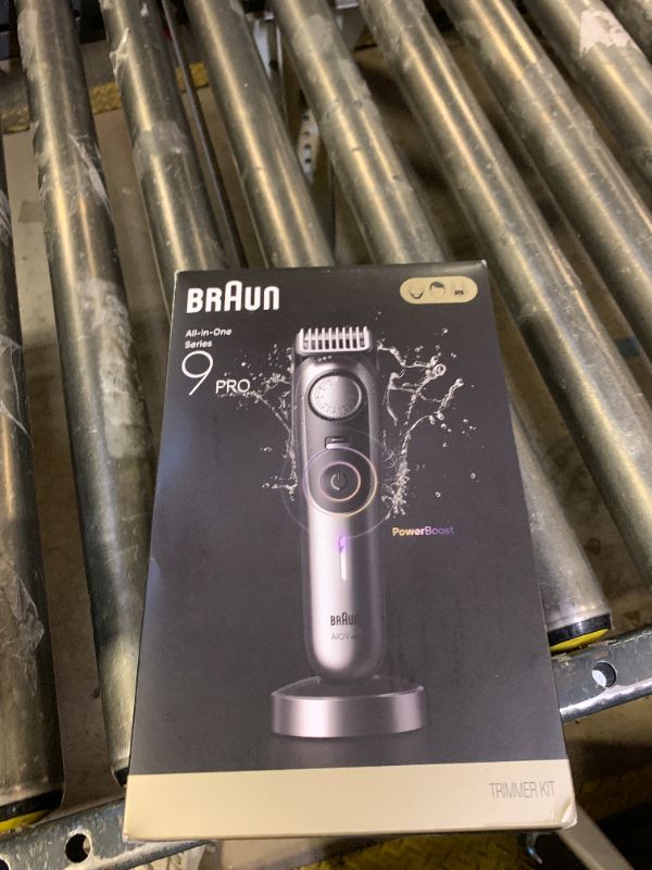 View 2 of Braun All-in-One Series 9 PRO Men's Electric Beard Trimmer, Hair Clipper, Shaver & Razor for Face, Hair & Body, AIO 9570 with Gillette Labs Razor, Cordless