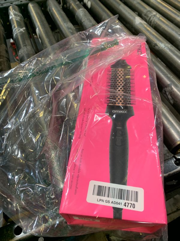 Photo 1 of amika blowout babe thermal ionic hairbrush – ionic ceramic round hot styling brush for smoothing & volume, add shine & tame frizz (barrel 1.5?) – styling tool (black)