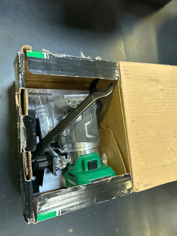 Photo 1 of Metabo HPT 18V Cordless Trim Router, Variable Speed 10,000-30,000 RPM, Lightweight Router Design, 1/4-Inch and 3/8-Inch Collets, LED Work Light, Soft Start & Quick Brake, Tool Body Only, M1808DAQ4