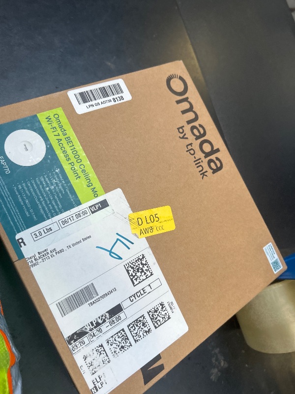 Photo 1 of TP-Link Omada WiFi 7 Wireless Access Point - BE11000 Tri-Band, 2.5G Port, PoE+ or DC Powered, Adapter Included, 5yr Warranty, Captive Portal, Mesh, WPA3, Roaming, Business WiFi Experience (EAP770)