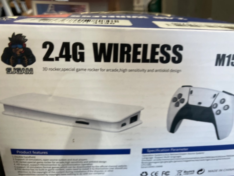 Photo 1 of 2026 New Retro Game Console,40000+Games and 23 Emulators, with Dual 2.4G Wireless Controllers, Plug and Play 4K HD HDMI TV Game Stick (128GB) White