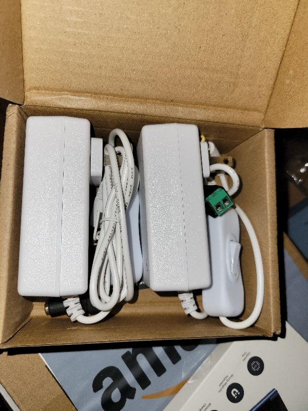 Photo 1 of 2 Pack 12V 2A Power Supply, 24W 12 Volt DC Power Adapter with On/Off Switch, 110V AC to 12V Wall Plug Transformer for LED Strip Lights with 5.5/2.1mm DC Female Connector