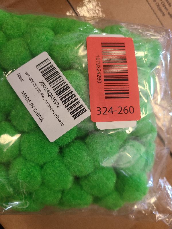 Photo 1 of 150 Pieces Pom Poms, 1 Inch Green Craft Pom Poms, Easter Decorations Fuzzy Pompom Puff Balls, Small Pom Pom Balls for DIY Arts Crafts Projects, Home Decorations