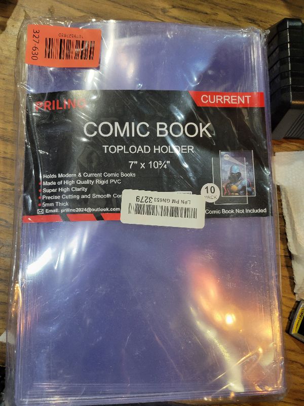 Photo 1 of 10ct Current Comic Book Toploaders - Modern Comic Book Top loaders, Crystal Clear Regular Comic Book Topload, Premium PVC Comic Book Holder, Crystal Clear Protection for Display, Storage, Collection