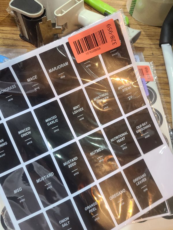 Photo 1 of 162 Spice Labels Stickers, Preprinted White Spice Jar Labels for Herbs Seasonings, Spice Rack Pantry Organization, Minimalist Black Text (Black)