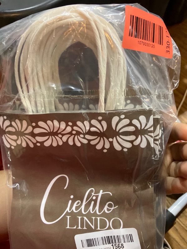 Photo 1 of 16 PCS Cleito Lindo Baby Shower Decorations Mexican Themed Party Decorations Treat bags Cielito Lindo Gift Paper Goodie Bags for Themed Party Supplies Birthday Decor