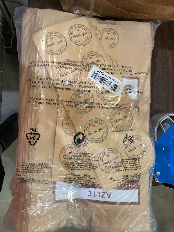 Photo 1 of 200 Pcs Bread Bags for Homemade Bread, Sourdough Paper Bags With Window, 50% Thicker 13.7x8.2x3.7in, A Large Bakery Bag Used for Storage Sourdough & Snacks, 210 Cute Sealing Stickers With Ties