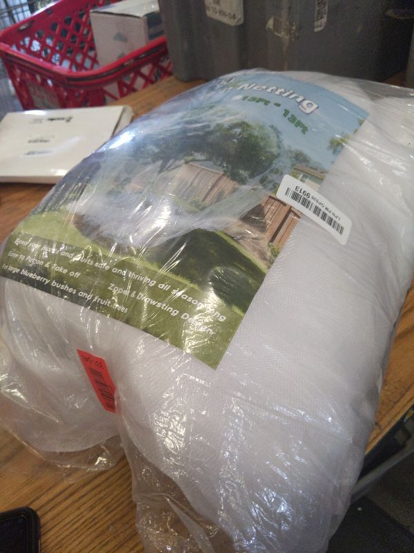 Photo 1 of 16x16Ft Extra Large Fruit Tree Netting Cover with Zipper & Drawstring, Garden Mesh Netting for Protecting Plants from Birds,Bug& Squirrels,Ultra Fine Weather Resistant Tree Netting