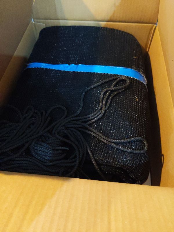 Photo 1 of 15FT Trampoline Replacement Safety Enclosure Net for 6 Straight Poles Round Frame, Breathable and Weather-Resistant with Adjustable Straps(NET ONLY)