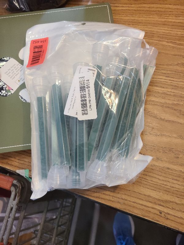 Photo 1 of 20 PCS Epoxy Mixing Nozzle, 1:1/1:2 Ratio Adhesive Static Mixing Nozzle Tip, Resin Mixer Gun Applicator Adhesive Cartridges Tip Mixer Nozzles 24 Element