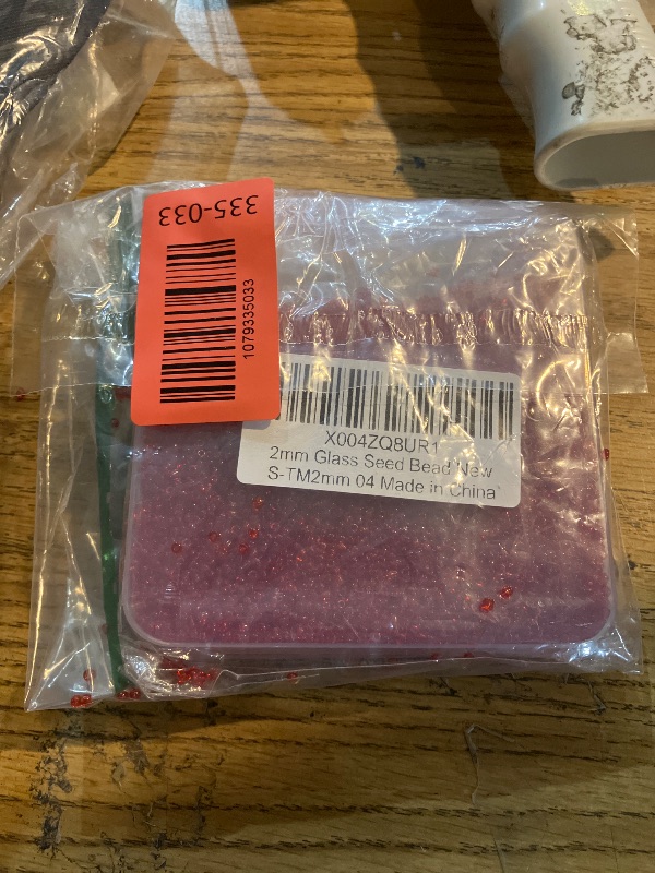 Photo 1 of 10000pcs 2mm Glass Seed Beads Bulk, Individual Color 12/0 Mini Pony Spacer Small Seed Beads for DIY Bracelet Necklaces Wrist Jewelry Making, Translucent Crimson