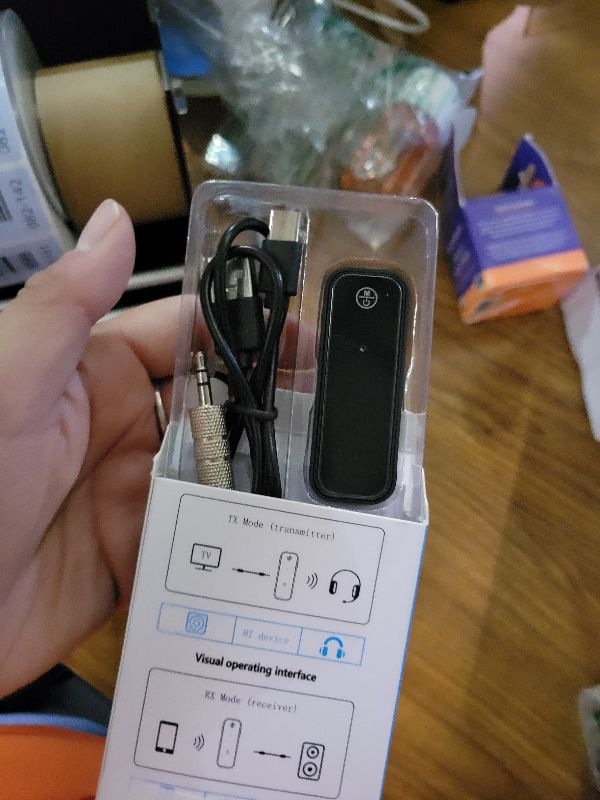 Photo 1 of 2 in 1 Bluetooth 5.3 Transmitter Receiver, AUX Wireless Bluetooth Audio Adapter for Car, TV, Speaker, Stereo System and Headphones