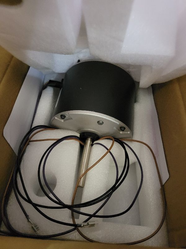 Photo 1 of 0131M00061SP, 1/4 Hp Condenser Fan Motor Replaces Goodman Condenser Fan Motor, Zongshan Broad-Ocean YDK-180S84062-01-830 RPM, 1-Speed, Replaces Amana Janitrol P/N: 0131M00014PS