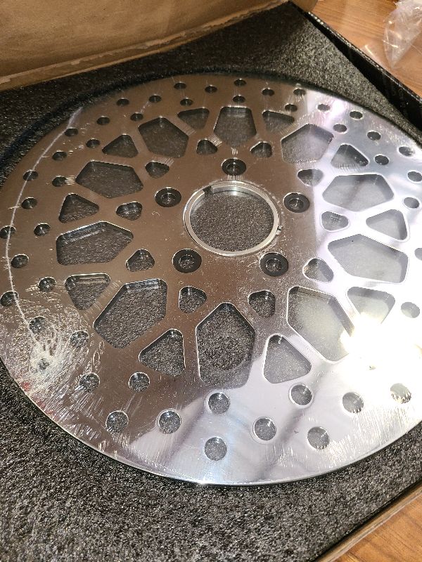 Photo 1 of 2 * 11.5'' Front Brake Rotors Compatible with Harley Rotor Electra Glide,Road King,Road Glide, Street Glide,Front Brake Rotors Kit Polished Finish Stainless