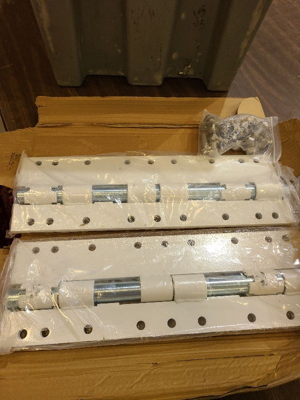 Photo 1 of ??????? 55721 Swing Away Bracket, Heavy-Duty Steel RV Extension Bracket(White 2PCS), Replacement for 13" to 16" Camper Jack, Truck Camper Jack, Swing-Out Front Jacks, Easy Access & Space Saving