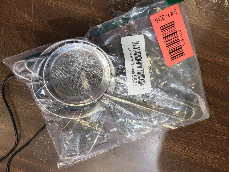 Photo 1 of 2 Pack Fine Mesh Strainers, Mini Stainless Steel Strainer with Handle for Kitchen, Metal Sieve Sifters for Straining Tea, Matcha, Cocktail, Juice and Coffee (8.6in 7.5in)