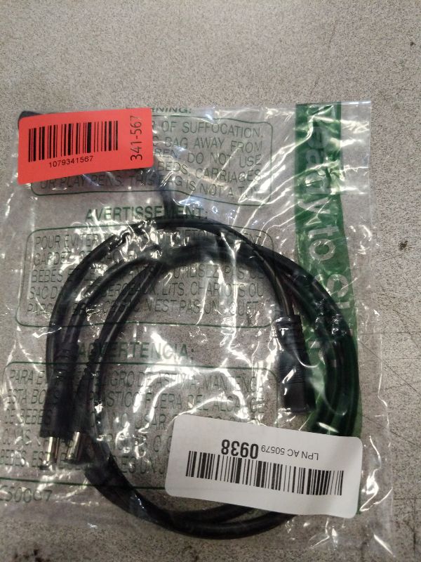 Photo 1 of 1.6FT DC Power Extension Cable 5.5mmx2.1mm 18AWG Male to Female 12V Extension Cable for CCTV Surveillance Camera Router LED Light Ba 2pcs