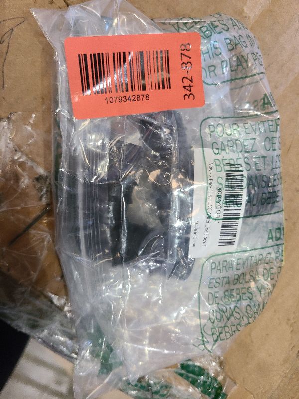 Photo 1 of 2 Pack 1 Inch PVC Elbow Fittings | 90° Hose Barb Connector | Schedule 40 Tube Adapter | Black PVC Water Line Elbows