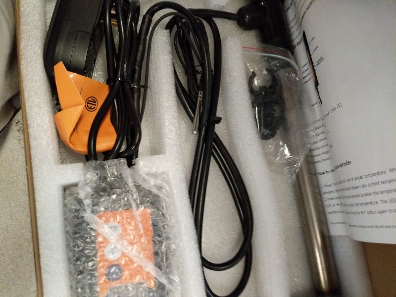 Photo 1 of 1500w Immersion Water Heater, Portable Submersible Heater,Titanium Immersion hot tub Water Heater with UL Listed capacitors Leakage Protection-Accurate Temperature Control