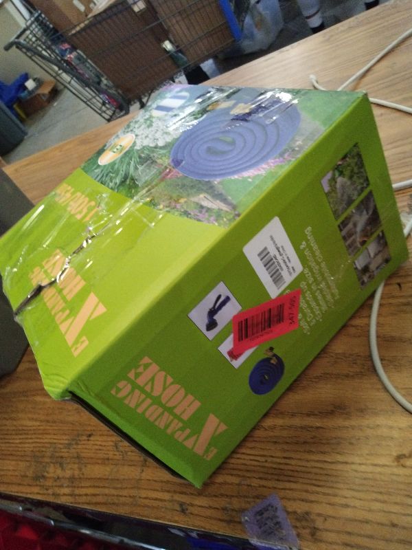 Photo 1 of 150 ft Expandable Garden Hose, 2026 New Retractable Water Hoses 150ft with 10 Function Spray Nozzle, Solid Brass Fittings, Extra Strength Fabric, Flexible Expanding Latex Core, Lightweight & No Kink