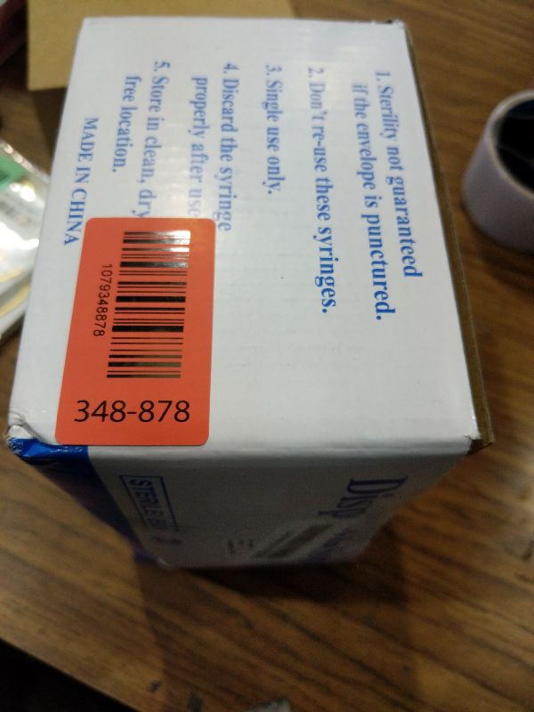 Photo 1 of 1ml/cc Luer Lock Syringe with 27Ga 1/2inch Lab Supplies, Disposable Individually Packaged, Pack of 100