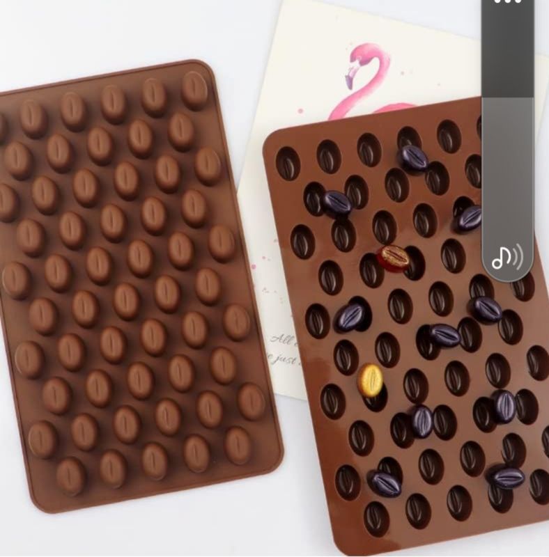 Photo 1 of 2 Pack, Cute Coffee Bean Shaped Silicone Chocolate Candy Cake Mold