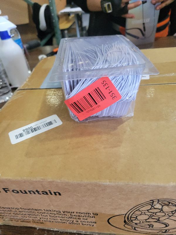 Photo 1 of 100pcs Large Price Tags with String Attached White Hang Paper Tags with Elastic String Reinforced Hole Writable Mother's Day Tag Inventory Tag 4.76''×2.36''