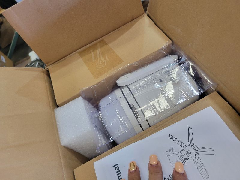 Photo 1 of 20” Solar Ceiling Fan Light, 20000mAh Ceiling Fan with Light & Remote, Portable Wireless Rechargeable Camping Fan for Outside, Gazebo, Bedroom, Greenhouse, Patio, Chicken Coop, Canopy, Shed, RV, Tent