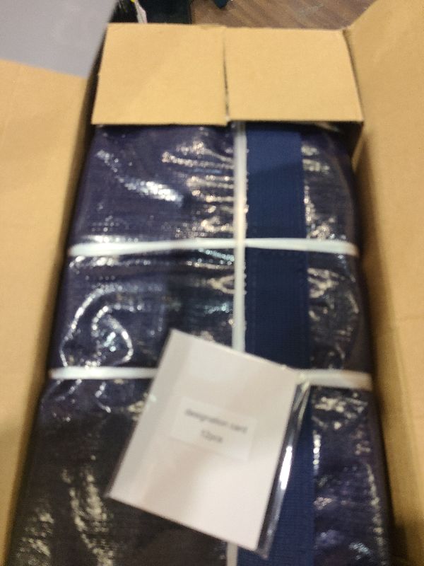 Photo 1 of 12 Pack Extra Heavy Duty Large Moving Bags with Strong Zipper & Comfortable Handles, Sturdy & Durable Clothes Storage Bags Totes Bins, Packing Moving Boxes for College Supplies, Dark Blue