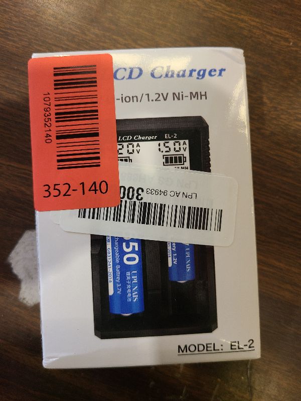 Photo 1 of 18650 Battery Charger,2 Bay Rechargeable Batteries Charger with Smart LCD Display,Fast Charging for AA/AAA Ni-MH/Ni-Cd, 3.7V Li-ion Batteries IMR/INR/ICR 18650 21700 17500 14500 26650 21750 26650