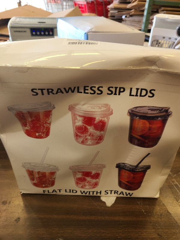 Photo 1 of 12oz Disposable Stemless Glasses With Strawless Sip Lids,PET Disposable Drinking Cups,Clear Plastic Wine Glasses for Parties Birthday,Wedding,Meeting,Christmas Party Supplies. (50, Transparent)