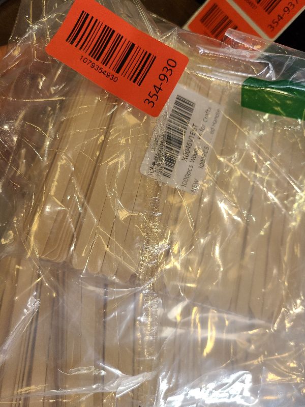 Photo 1 of 1000pcs Wooden Small Wax Sticks,Eyebrow Wax Sticks for Eyebrow Hair Remover?Small Popsicle Sticks?Wooden Sticks for Crafts