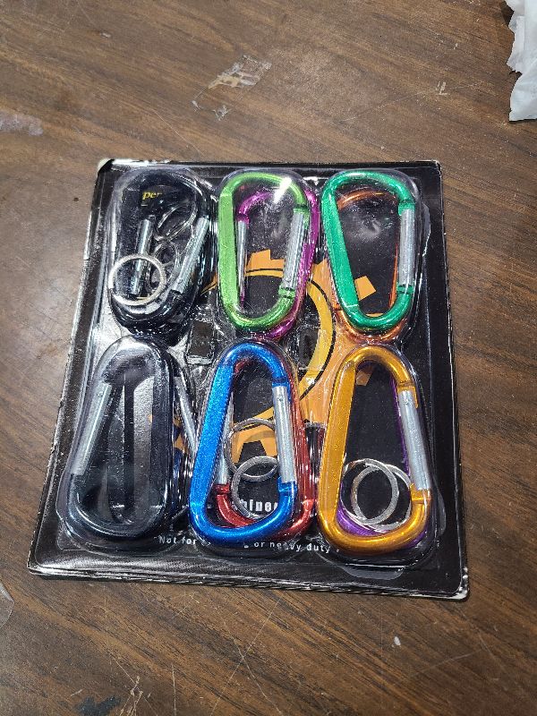 Photo 1 of 12PCS Carabiner Keychain Clip - 3" Aluminum Caribeener Key Clip,D Ring Shape Nonlocking Carabeaner Hook Buckle,Multi-Function Spring Snap Key Clips Tool for Home,Camping,Hiking,Traveling,Backpack