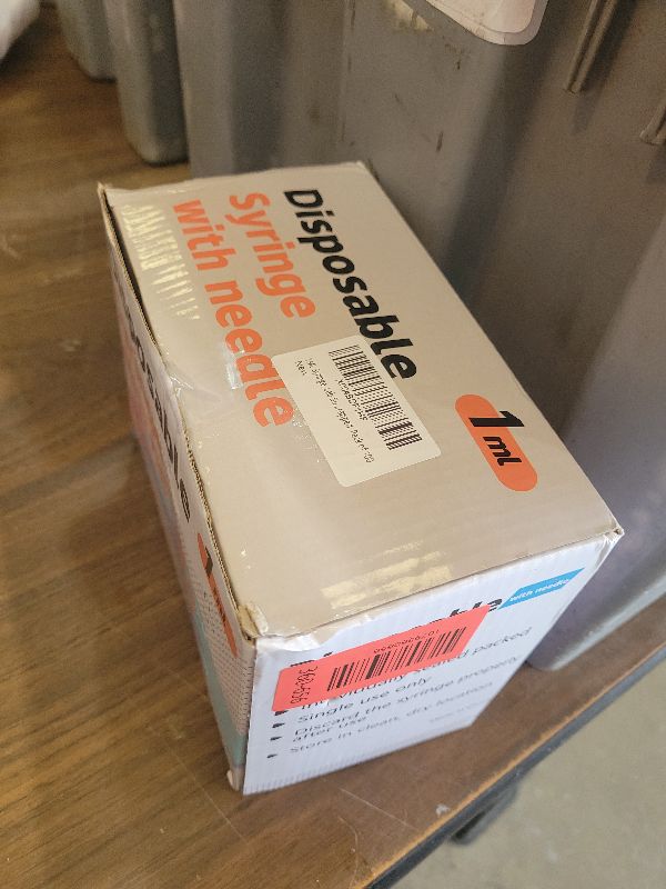 Photo 1 of 1ML Syringe, Lab Supplies Syringes 31G 1/4 Inch, Individually Wrapped, Pack of 100
