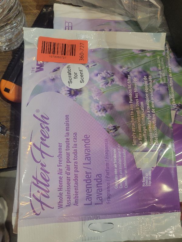 Photo 1 of (2 pack) The WEB FilterFresh Whole Home Lavender Air Freshener. Filter scent attaches to any HVAC air filter.