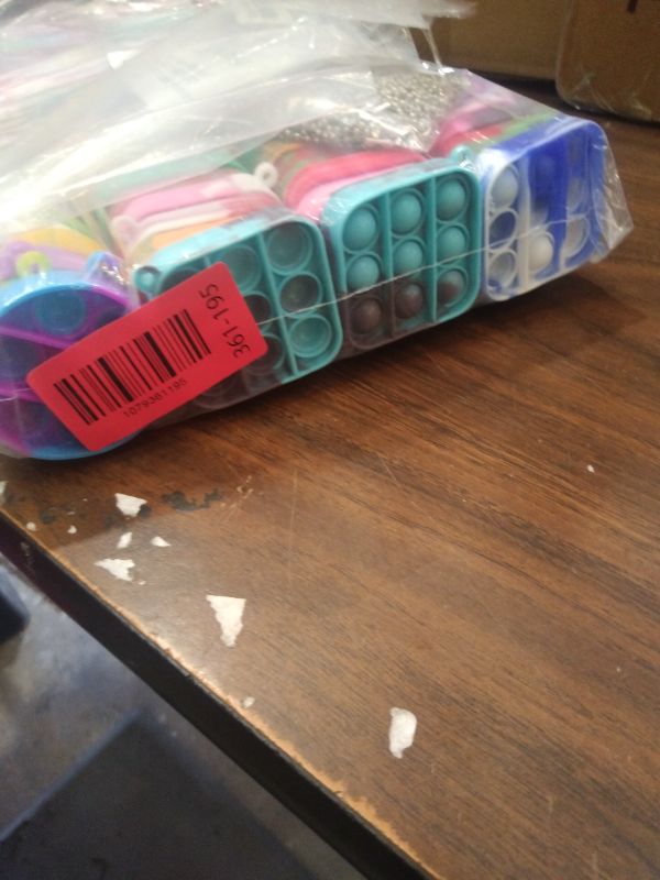 Photo 1 of 110Pcs Pop Bracelet Fidget Toy Wearable Fidget Bracelets Push Poping Bubble Sensory Toys Stress Relief Finger Press Silicone Wristband for Kids and Adults ADHD ADD Autism Anxiety