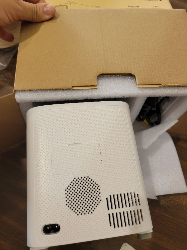 Photo 1 of [Electric Focus] Projector with WiFi and Bluetooth, Native 1080P 15,000 Lumens 4K Supported, Agreago Outdoor Movie Projector for Home Theater UP to 300", for iOS/Android/TV Stick/HDMI/USB (White)