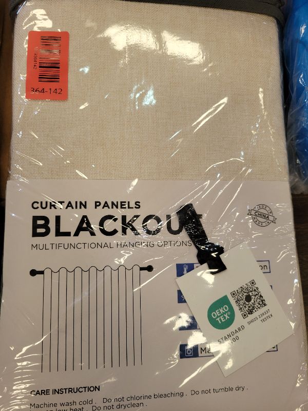 Photo 1 of 100% Blackout Shield Linen Textured Total Blackout Curtains for Bedroom 84 Inches Long, Back Tab/Rod Pocket Living Room Drapes, Thermal Insulated Blackout Curtains 2 Panels Set, 50" W x 84" L, Cream