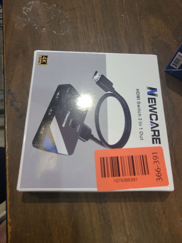 Photo 1 of [Upgrade] HDMI Switch 3 in 1 Out, 4K@60Hz HDMI 2.0 Switch Splitter with 2.6FT Long HDMI Cable, 3-Port HDMI Switcher Selector, Supports 4K 30Hz 3D 1080P HDCP2.2 for PS5 Xbox DVD Player Fire Stick PC