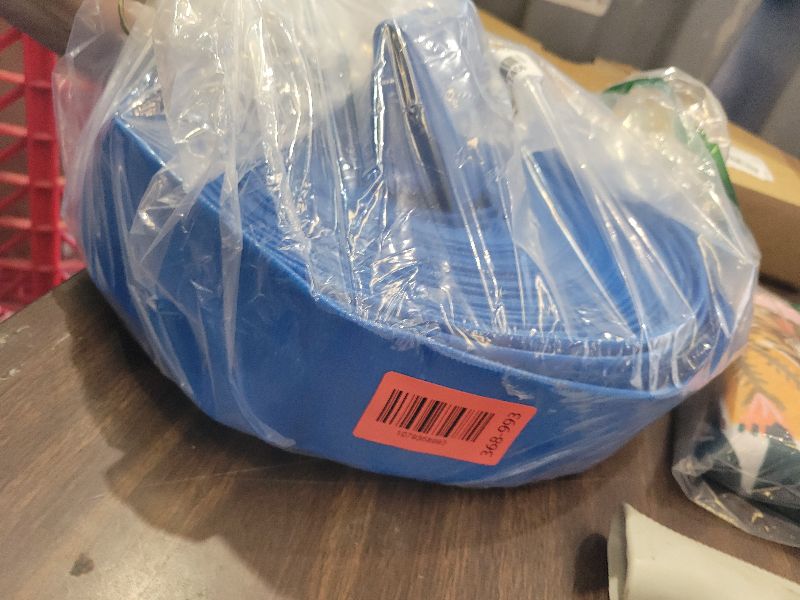 Photo 1 of 1-1/2" x 100ft PVC Lay Flat Discharge Hose With Aluminum Camlock C & E Fittings, Cam Lock Fitting Type A included, Heavy Duty Reinforced Pump Backwash Hose Assembly
