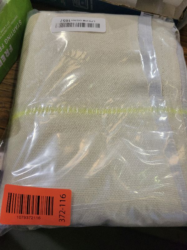 Photo 1 of 11OZ Polyester Blend Upholstery Sewing Fabric by The Yard Width 57 Inches Ivory White