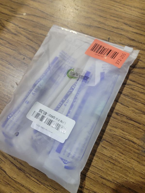 Photo 1 of 10 Pack 5ml/cc Disposable Luer Lock Lab Syringes with 21Ga 1.5 Inch Needle , Individually Sealed Packed